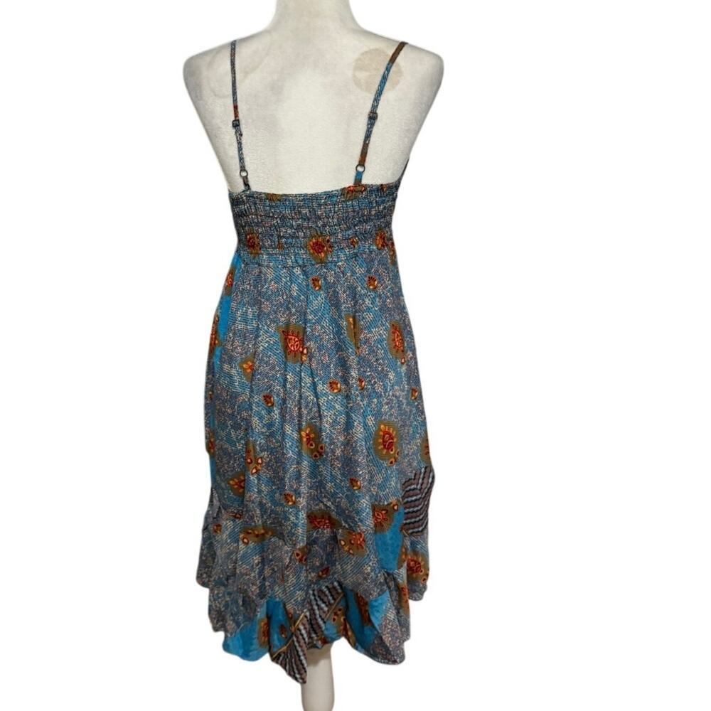Karma Highway Blue Boho Midi Slip Dress One Size Boho Resort Wear - Picture 4 of 7